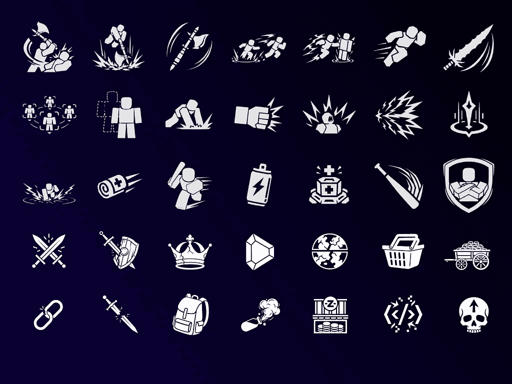 Combat and ability icon set